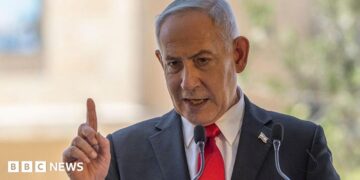 Benjamin Netanyahu speaks at an event in East Jerusalem.