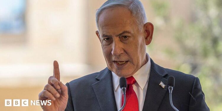 Benjamin Netanyahu speaks at an event in East Jerusalem.
