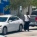 Bart Diguglielmo walks toward a woman holding what appears to be a cellphone in a Walmart parking lot before the fatal shooting in North Lauderdale, Florida.