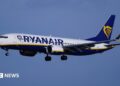 A Ryanair flight