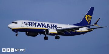 A Ryanair flight