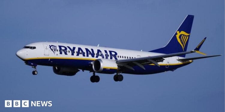 A Ryanair flight