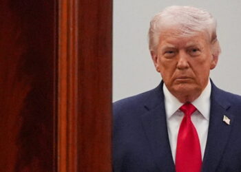 U.S. President Donald Trump delivers an address to the nation about the Iran war at the White House in Washington