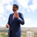 U.S. Representative Ro Khanna (D-CA) is interviewed by Reuters during a visit to Turmus Ayya, near Ramallah