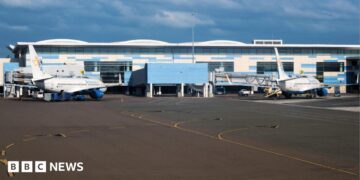 Generic external view of Nassau International Airport.