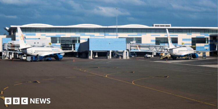 Generic external view of Nassau International Airport.