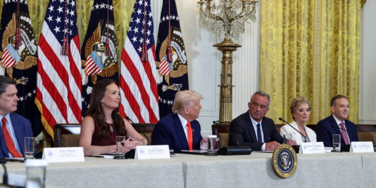 U.S. President Trump attends a MAHA Commission event, at the White House