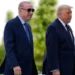 President Donald Trump poses with Turkish President Recep Tayyip Erdoğan ahead of the NATO summit.