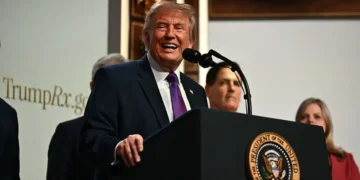 trump puckered lips in brutal snapshot