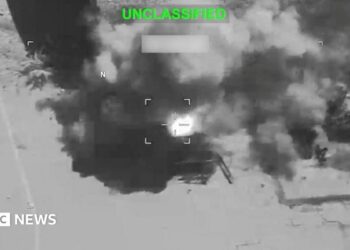 Explosion at an unknown location, during what U.S. Central Command says are strikes on Iran