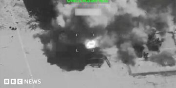 Explosion at an unknown location, during what U.S. Central Command says are strikes on Iran