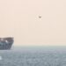 Vessels at the Strait of Hormuz, as seen from Musandam, Oman.