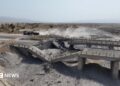 Images shared on Friday showed a damaged bridge in Iran's southern Hormozgan province.