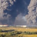 Smoke billows from a warehouse, after deadly Ukrainian drone attacks, as per regional governors, in Elektrostal