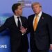 Mark Rutte walking with Donald Trump