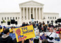 FILE PHOTO: Rally for immigrants' rights, outside U.S. Supreme Court in Washington