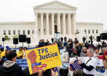 FILE PHOTO: Rally for immigrants' rights, outside U.S. Supreme Court in Washington