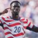Folarin Balogun of the United States celebrates after scoring a goal