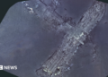 A black and white undated composite image shows the Clipper Endeavor wreck