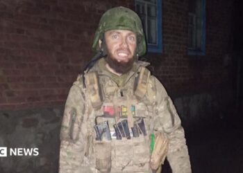 Vasyl pictured wearing his military uniform