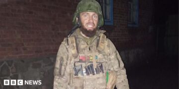 Vasyl pictured wearing his military uniform