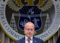 FCC Chairman Brendan Carr speaks during an FCC meeting in Washington