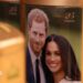 A souvenir tin featuring an image of the Duke of Sussex and the Duchess of Sussex