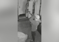 Burglary suspect points firearm inside California garage