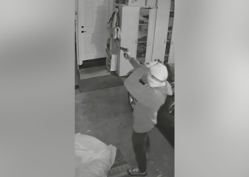 Burglary suspect points firearm inside California garage
