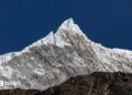 BBC graphic showing how a glacier collapse sent ice and rock debris into a river between Tibet and Nepal