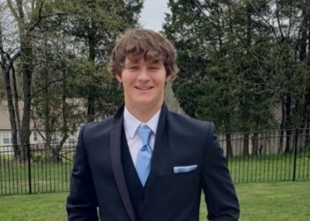 image shows victim in a suit