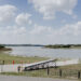Lake Corpus Christi at 11.8% capacity Oct. 20, 2025. At the time this was the only operational boat ramp out of six in the state park.