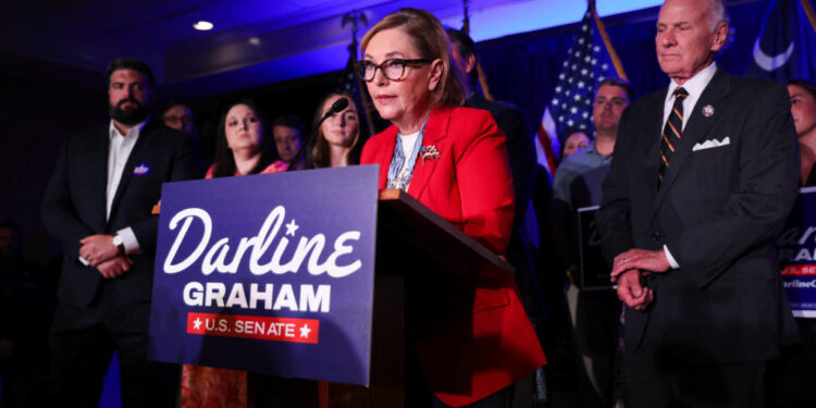 U.S. Senator Darline Graham holds victory party following Republican primary runoff