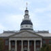 The Maryland State House is seen on August 21, 2023 in Annapolis, Maryland. The Maryland State House is the oldest U.S. St...