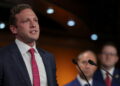 House Republican Study Committee members hold a press conference against hateful political rhetoric on Capitol Hill in Was...
