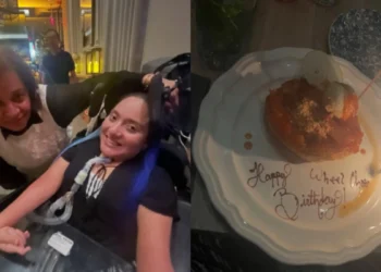 Antonia Sinibaldi was celebrating her birthday when she received a cake with a demeaning message