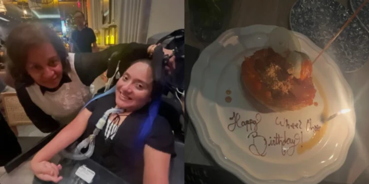 Antonia Sinibaldi was celebrating her birthday when she received a cake with a demeaning message