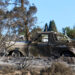 A vehicle that burned at the Hawk Fire in Reno