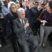 Lenin Moreno leaves the National Court of Justice during a corruption case in Quito.