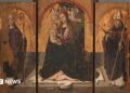 Five of the surviving panels of the San Gregorio Polyptych by Antonello da Messina.