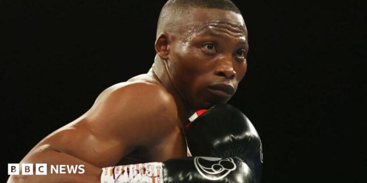 Zolani Tete is seen during a boxing match