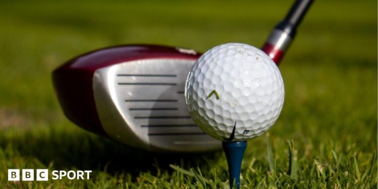 Picture showing golf driver next to a golf ball on a tee