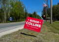 Election signs for Susan Collins