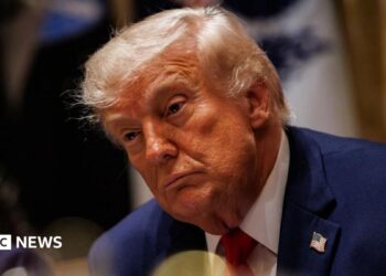 US President Donald Trump during a Cabinet meeting in on 27 May 2026
