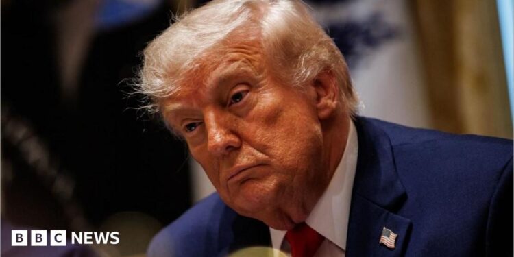 US President Donald Trump during a Cabinet meeting in on 27 May 2026