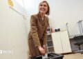 Iceland's Prime Minister Kristrun Frostadottir votes in the national referendum on resuming EU membership talks, at a polling station in Reykjavik