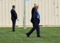 U.S. President Trump boards Marine One at the White House in Washington