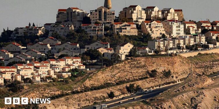 Wide view of a highway near the Israeli settlement of Maale Adumim in the area of the so-called E1 project in Jerusalem, in the occupied West Bank, taken in February 2026.