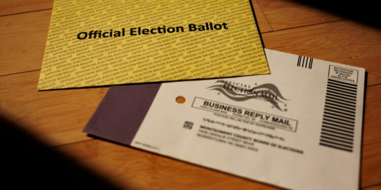 Mail-in ballot illustration in Philadelphia