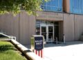 Sweetwater Wyoming County courthouse entrance showing drop off ballot box